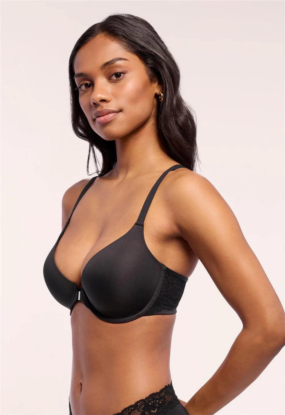 Racerback T Shirt Bra Black