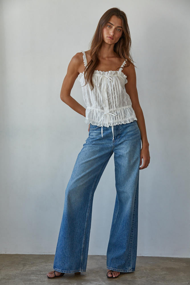 Salvador Eyeless Sleeveless Top