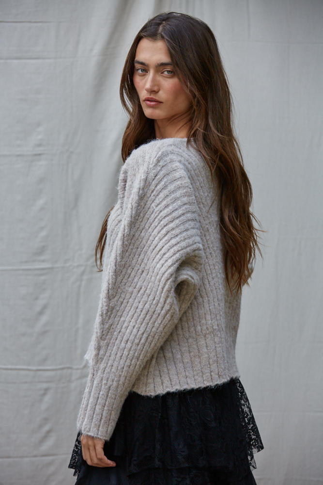 The Statement V Ribbed Sweater