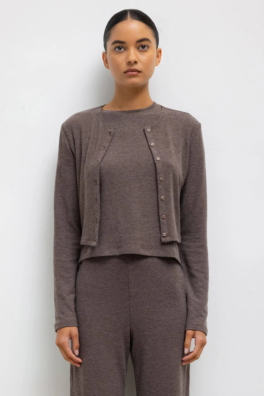 Lauren Crop Cardigan II Brown