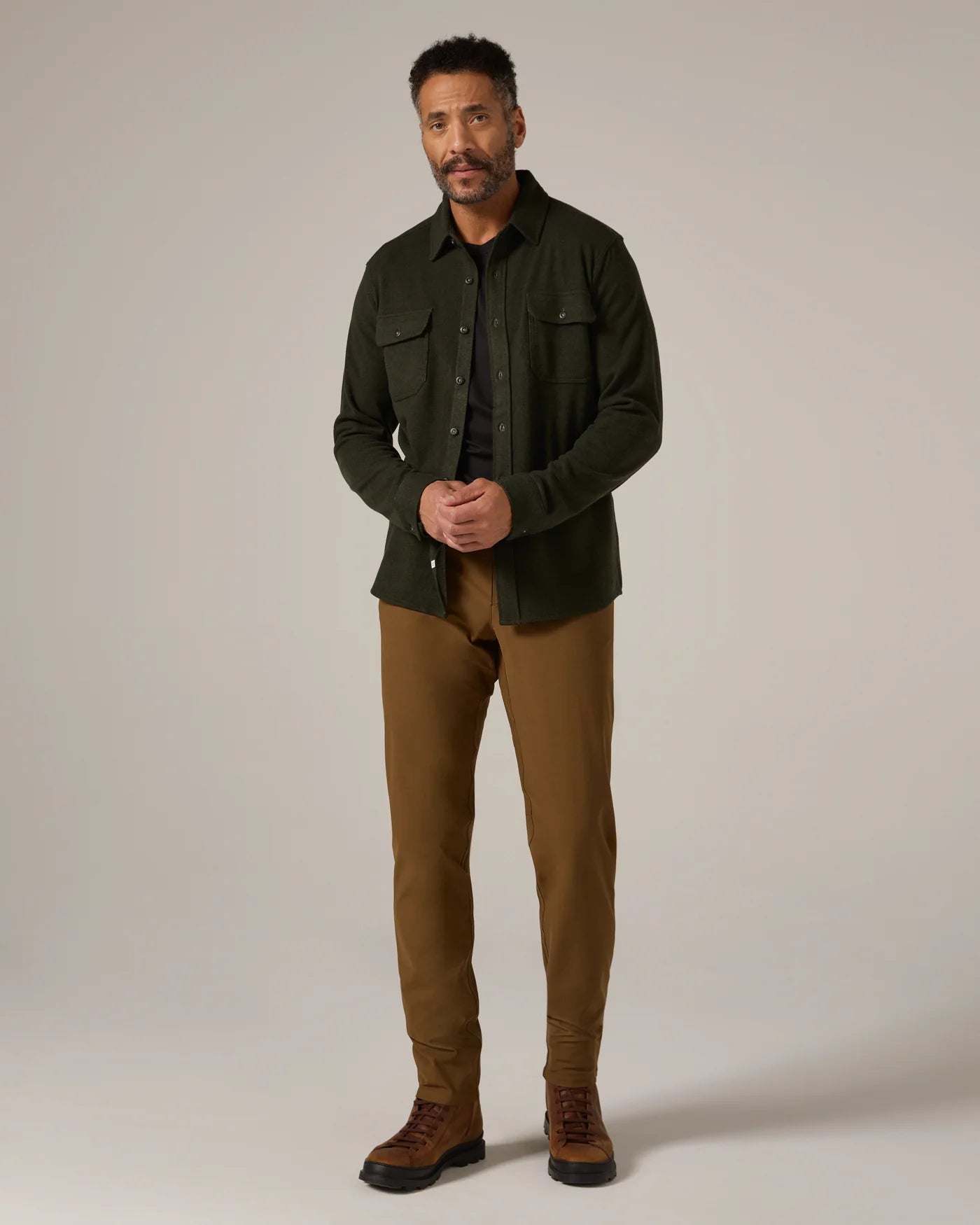 Generation Textured Soft Long Sleeve Shirt Olive