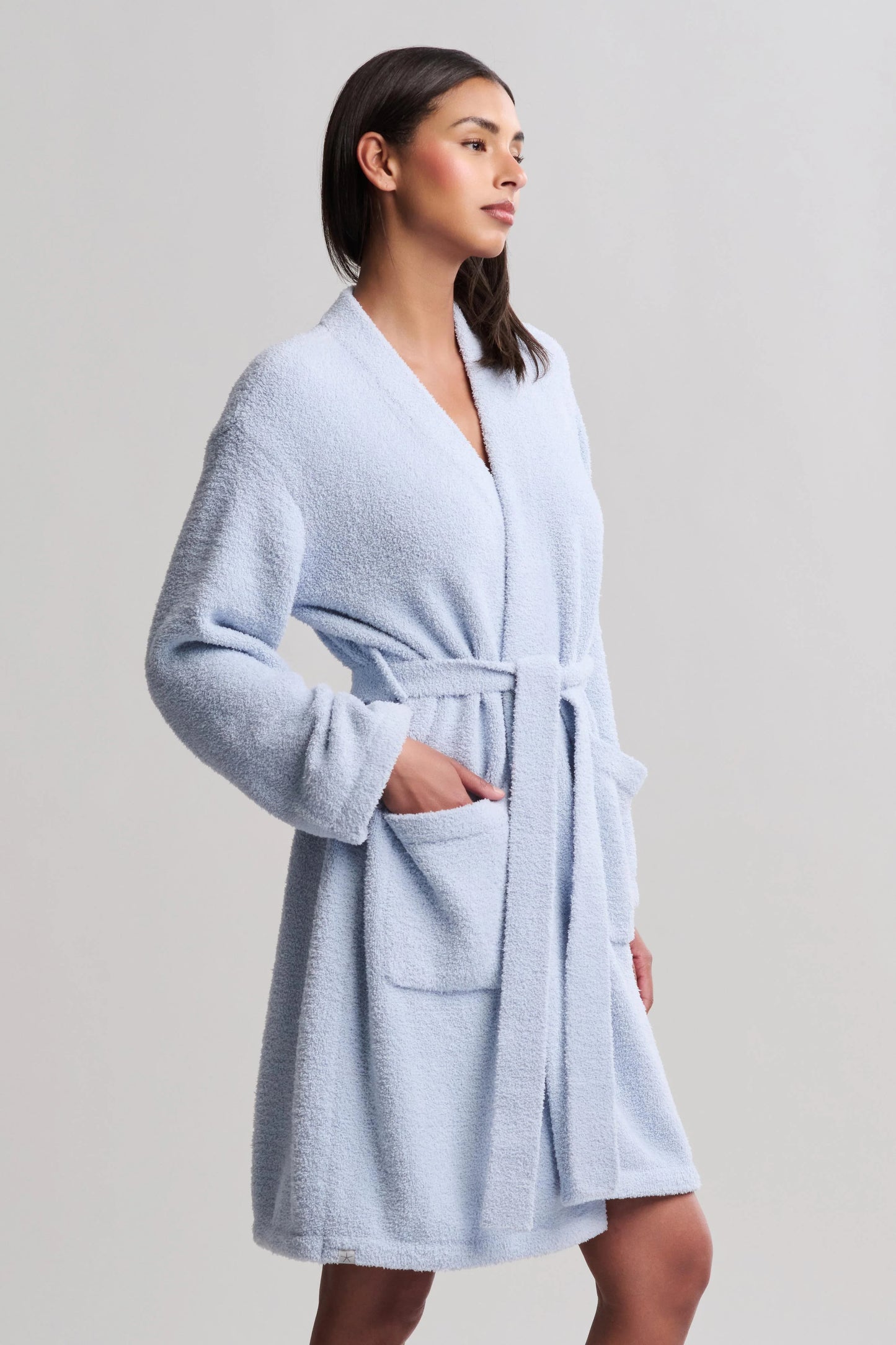 Cozy Chic Solid Robe Blue