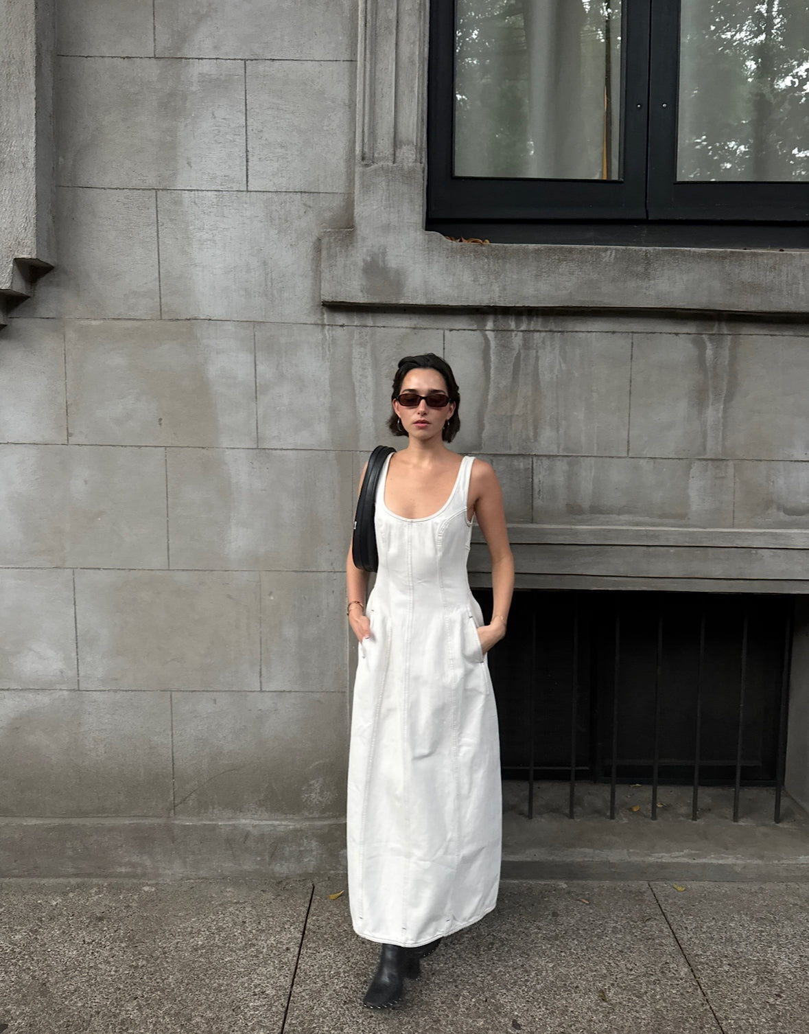 COCOON BUSTIER DRESS SALT