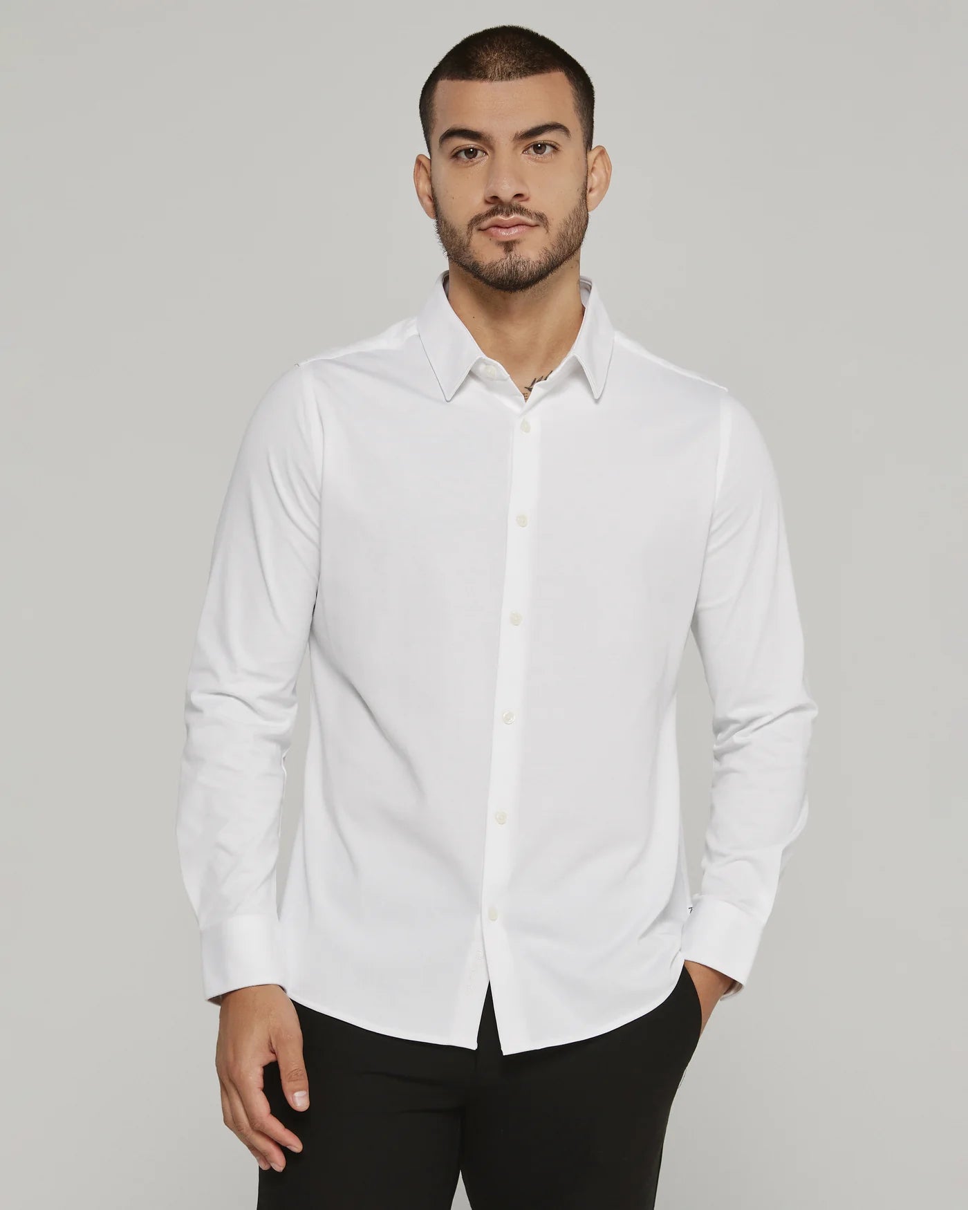 Girona Long Sleeve Shirt White