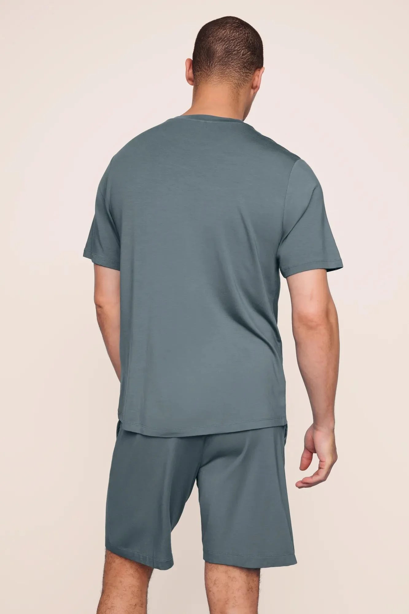 Henry Pj Short Set Stone Blue