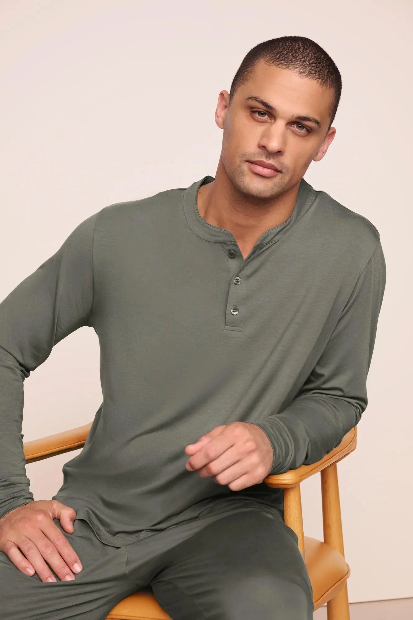 Henry Pj Longsleeve Olive Set