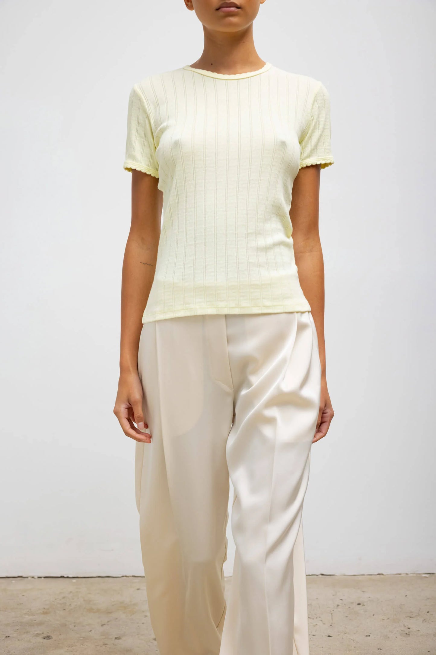 Pointelle Slim Fit Tee