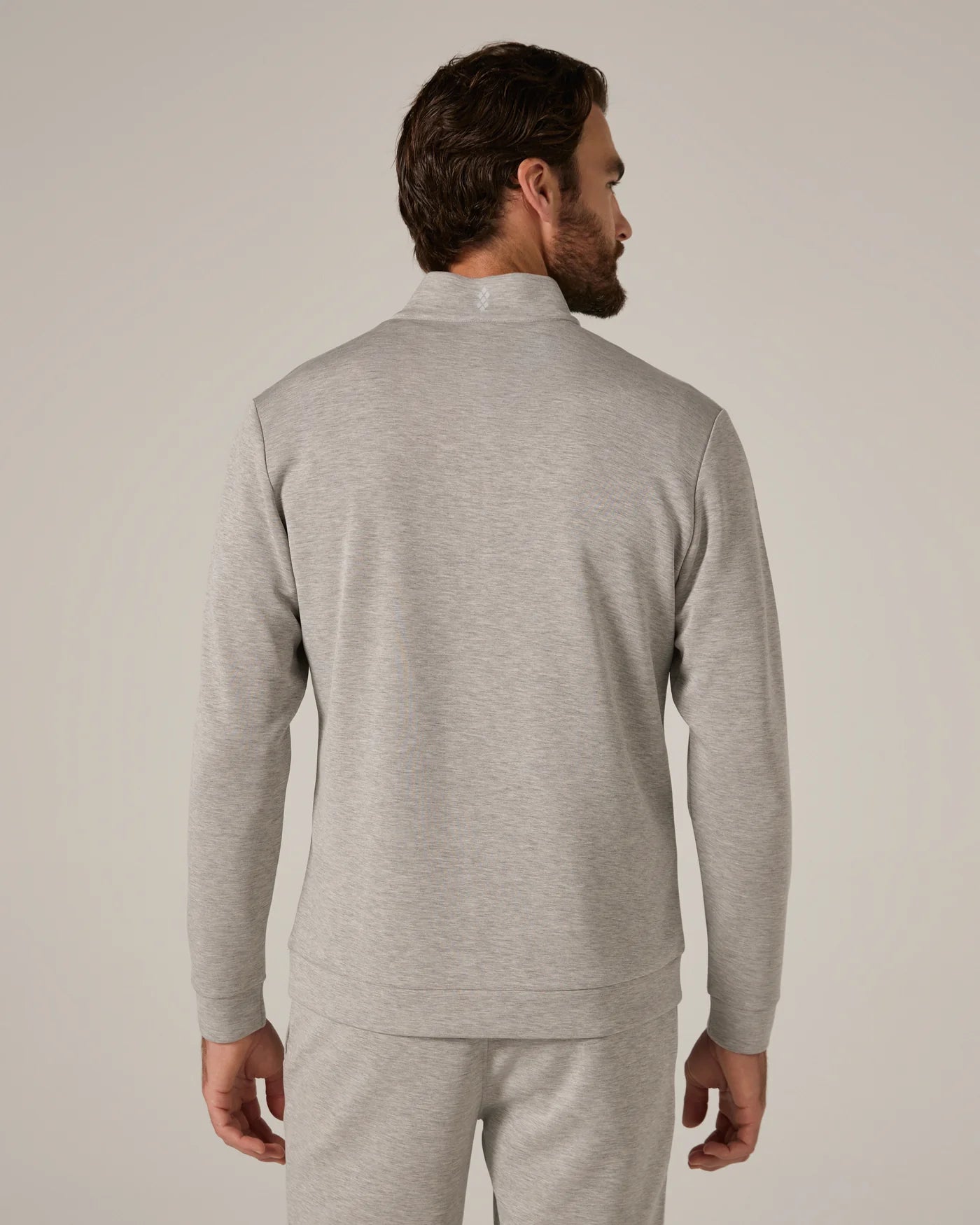 Re Quarter Zip Heather Grey