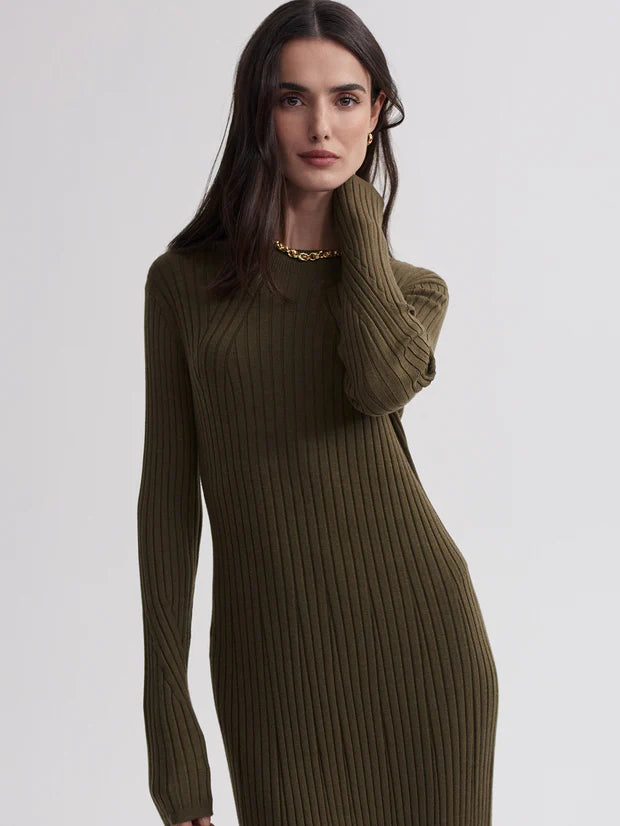 Axel Rib Knit Midi Dress