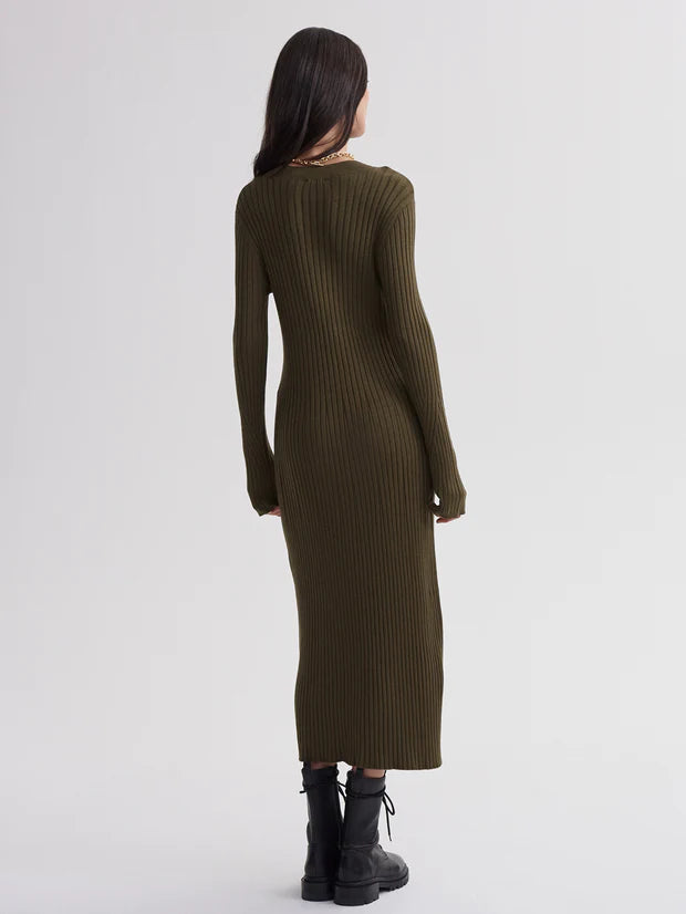 Axel Rib Knit Midi Dress