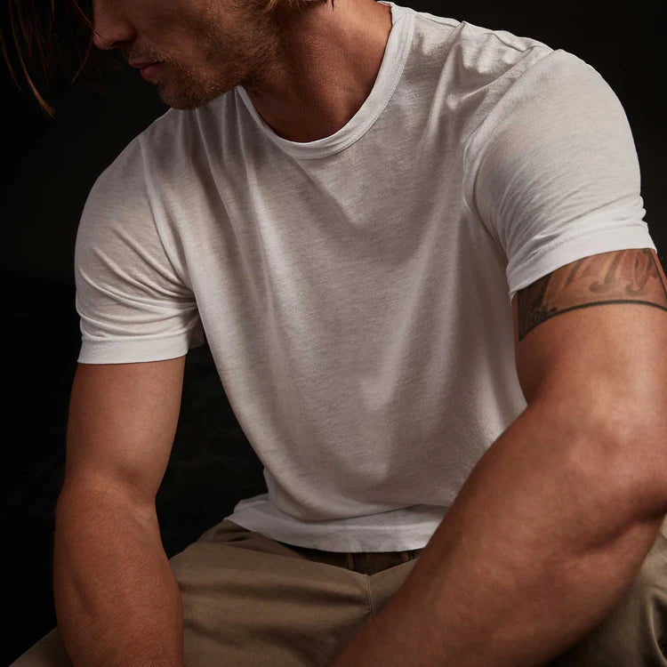 Clear Jersey Crew White
