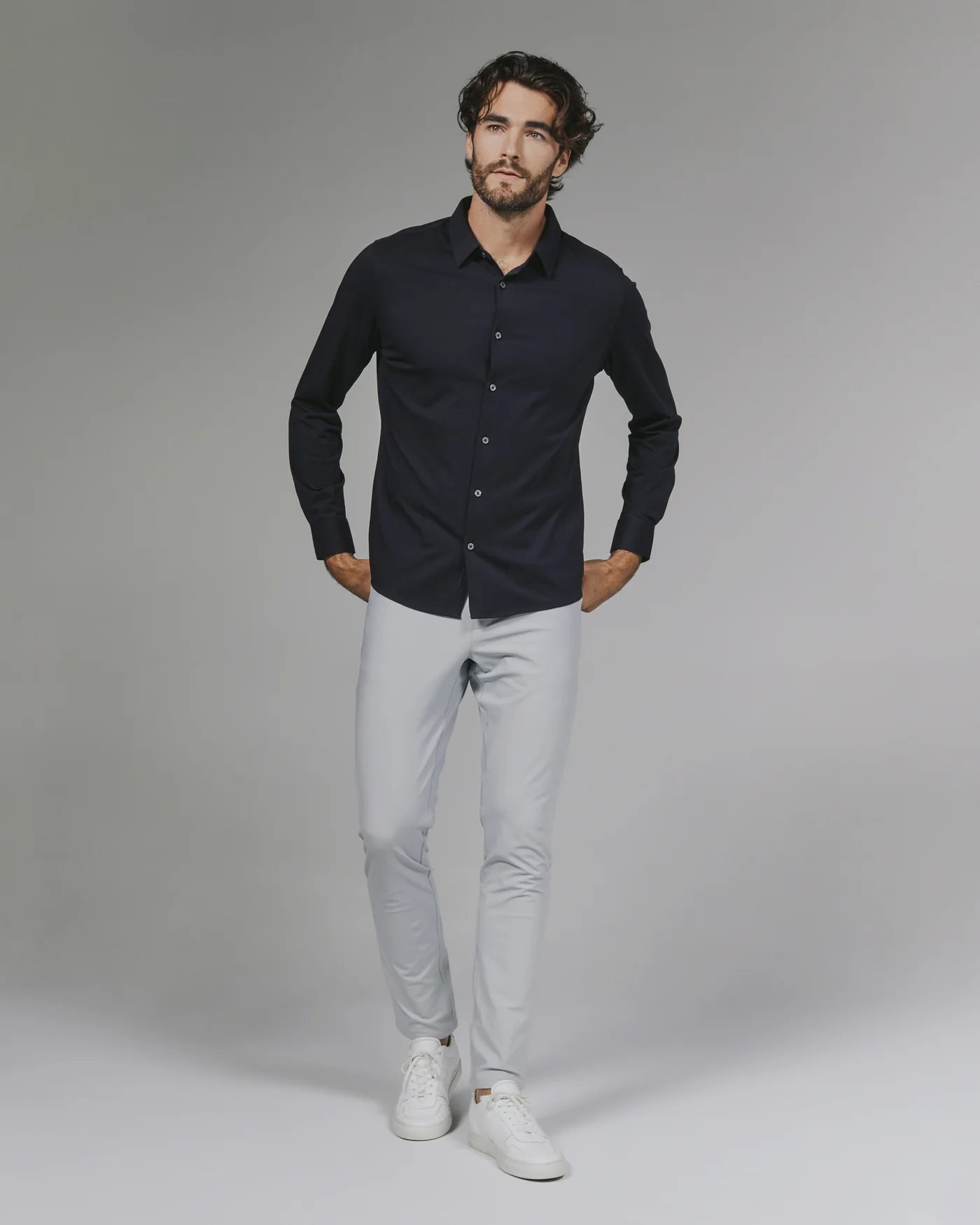 Girona Long Sleeve Shirt Navy