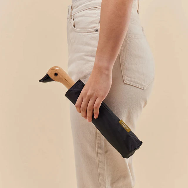Black Compact Duck Umbrella