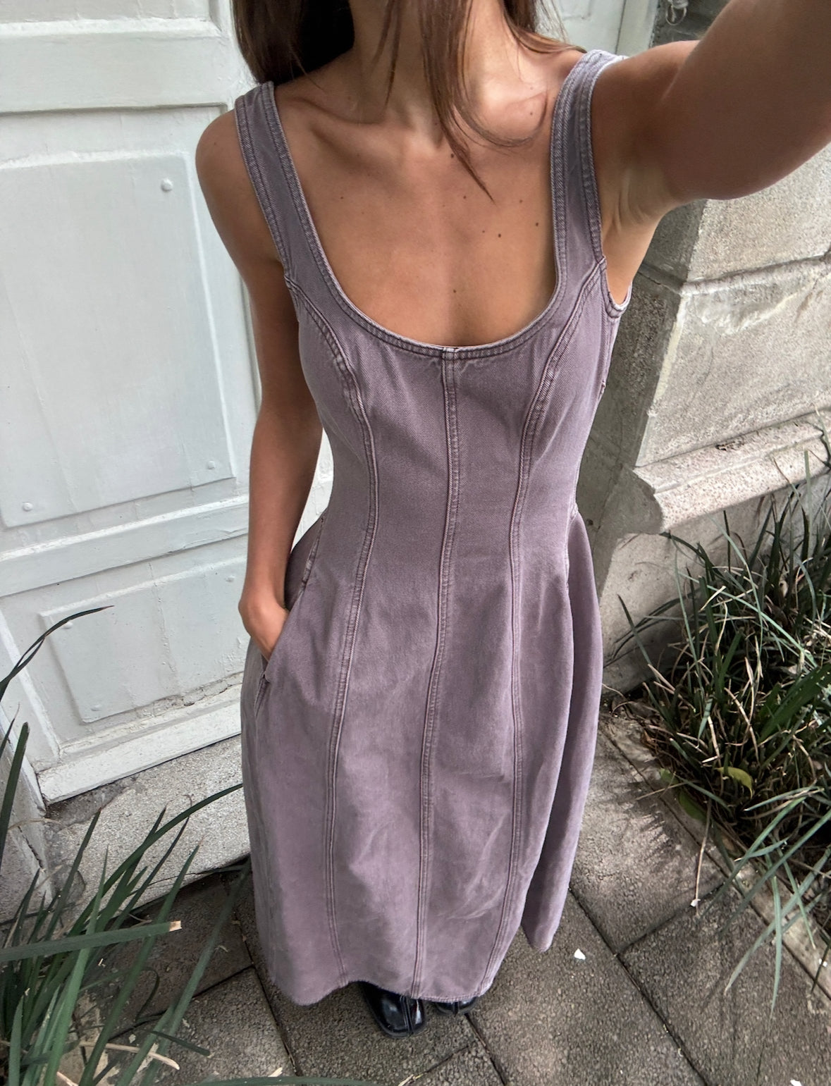Cocoon Busiter Dress Sparrow