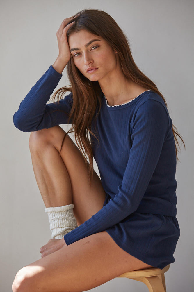 Poinetelle Long Sleeve and Short Set