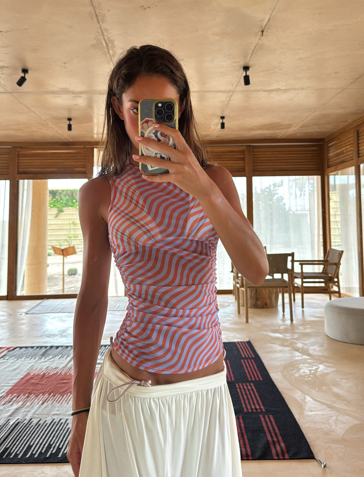 Claudia Tank Top Sunbaked Stripe