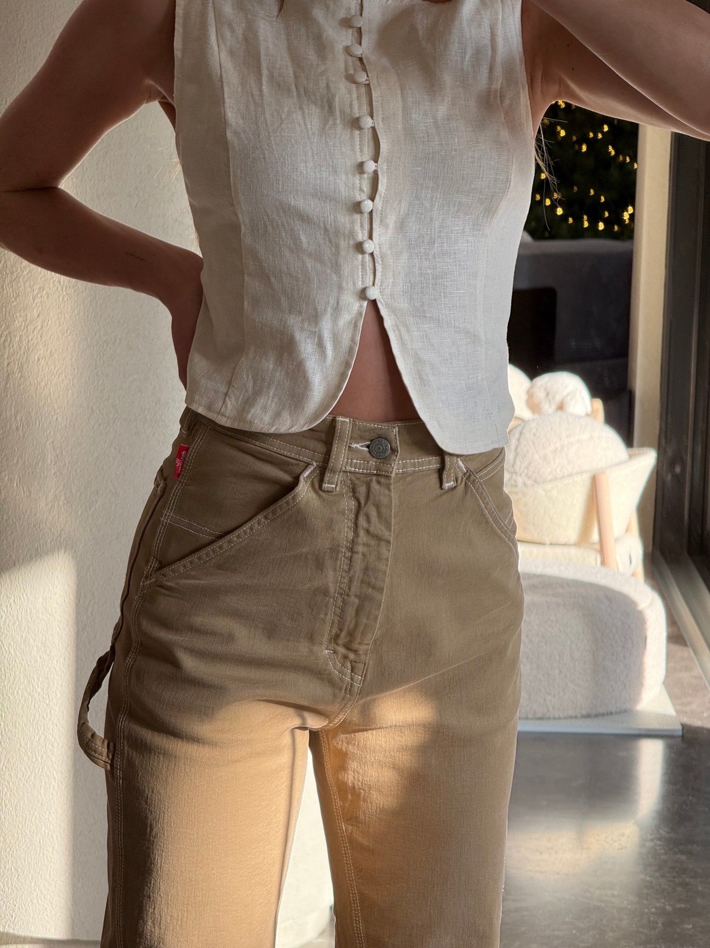 Harley Vest Top Cream