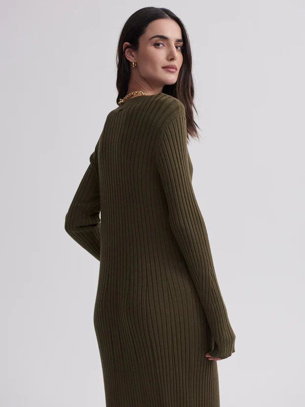 Axel Rib Knit Midi Dress