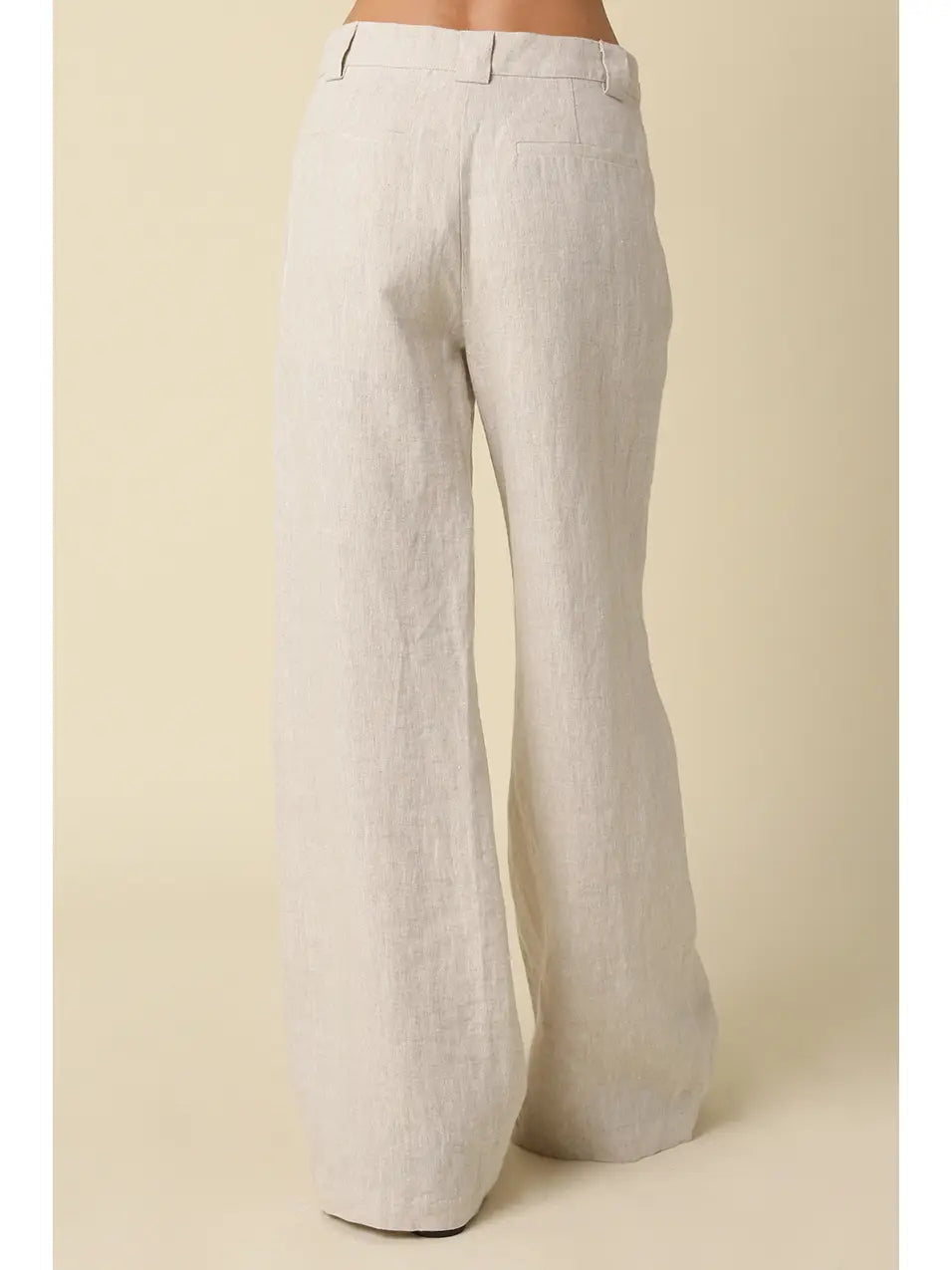 Reba Wide Leg Linen Pant