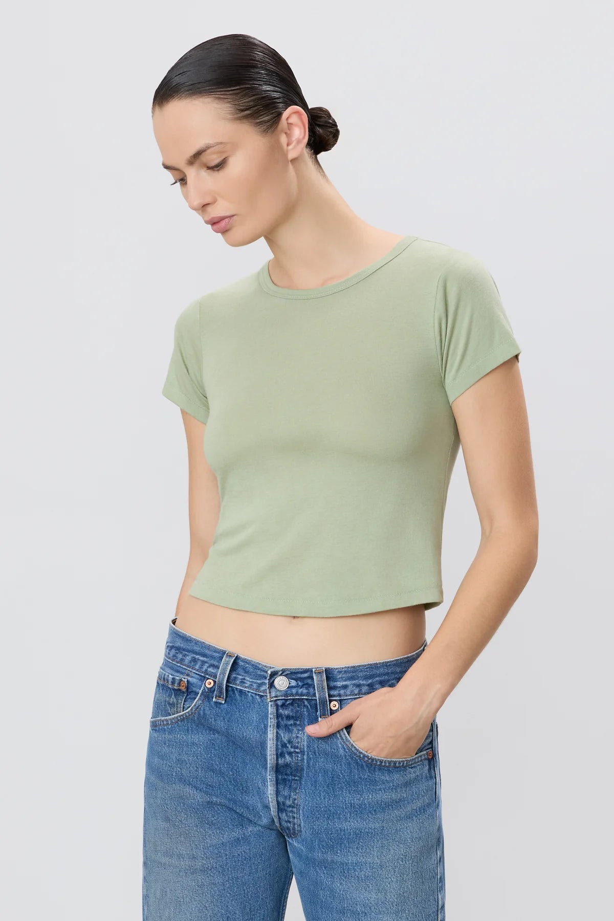 Short Sleeve Baby Tee Sage