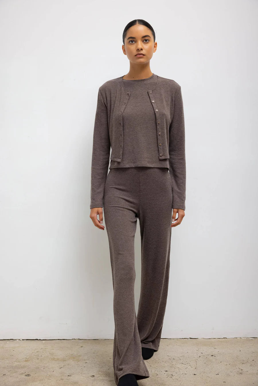 Lauren Crop Cardigan II Brown