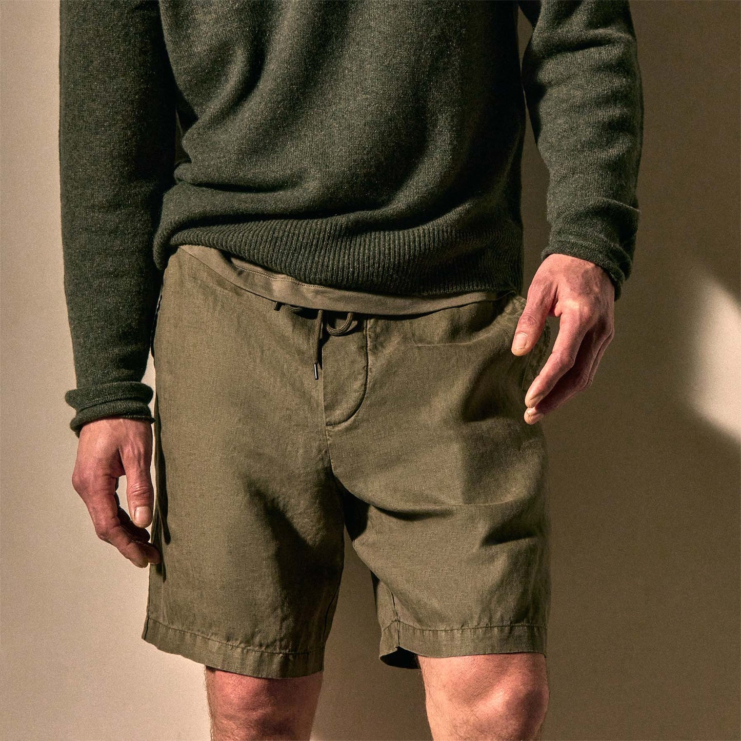 Relaxed Fit Linen Short