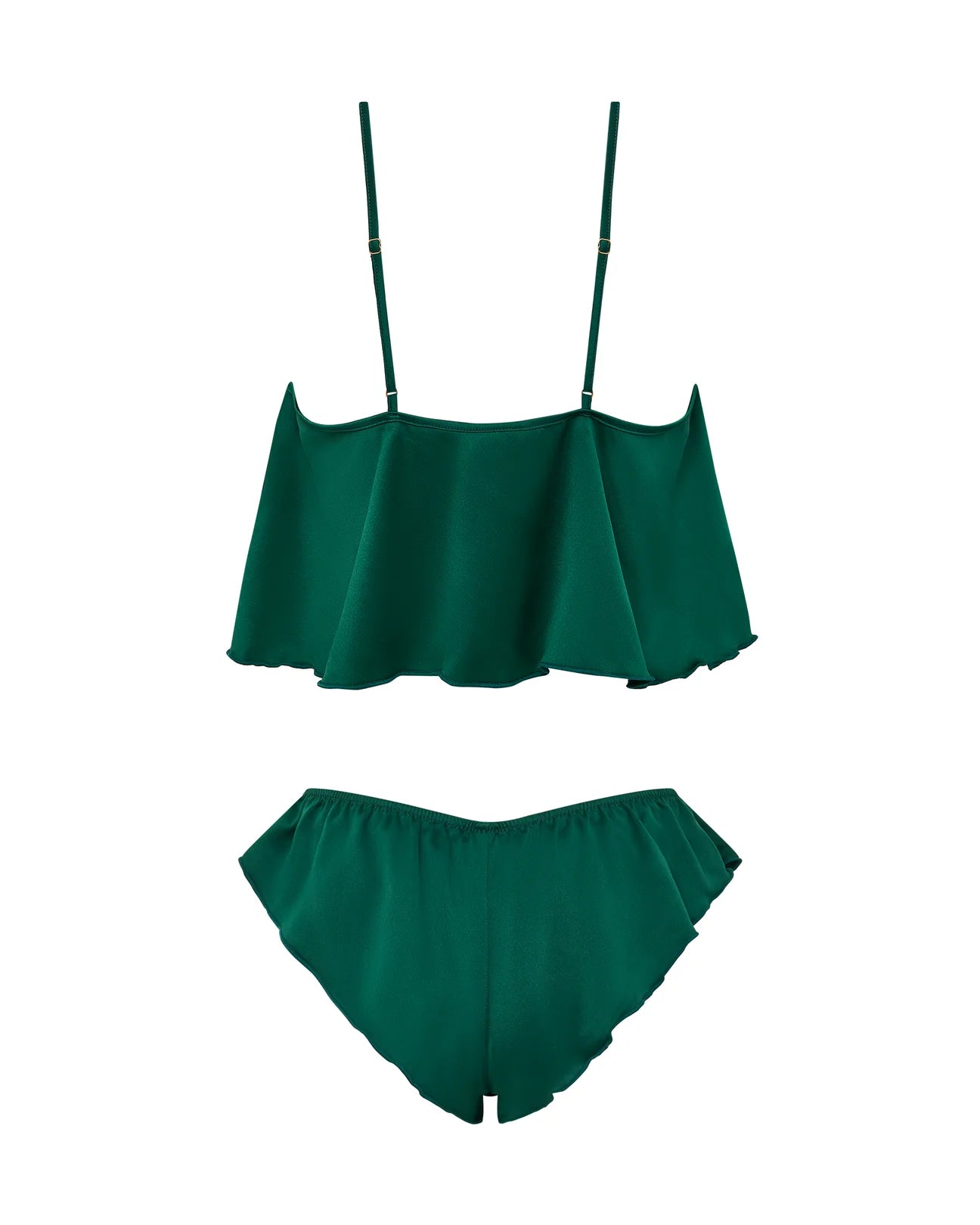 Faye Satin Cami and Short Green
