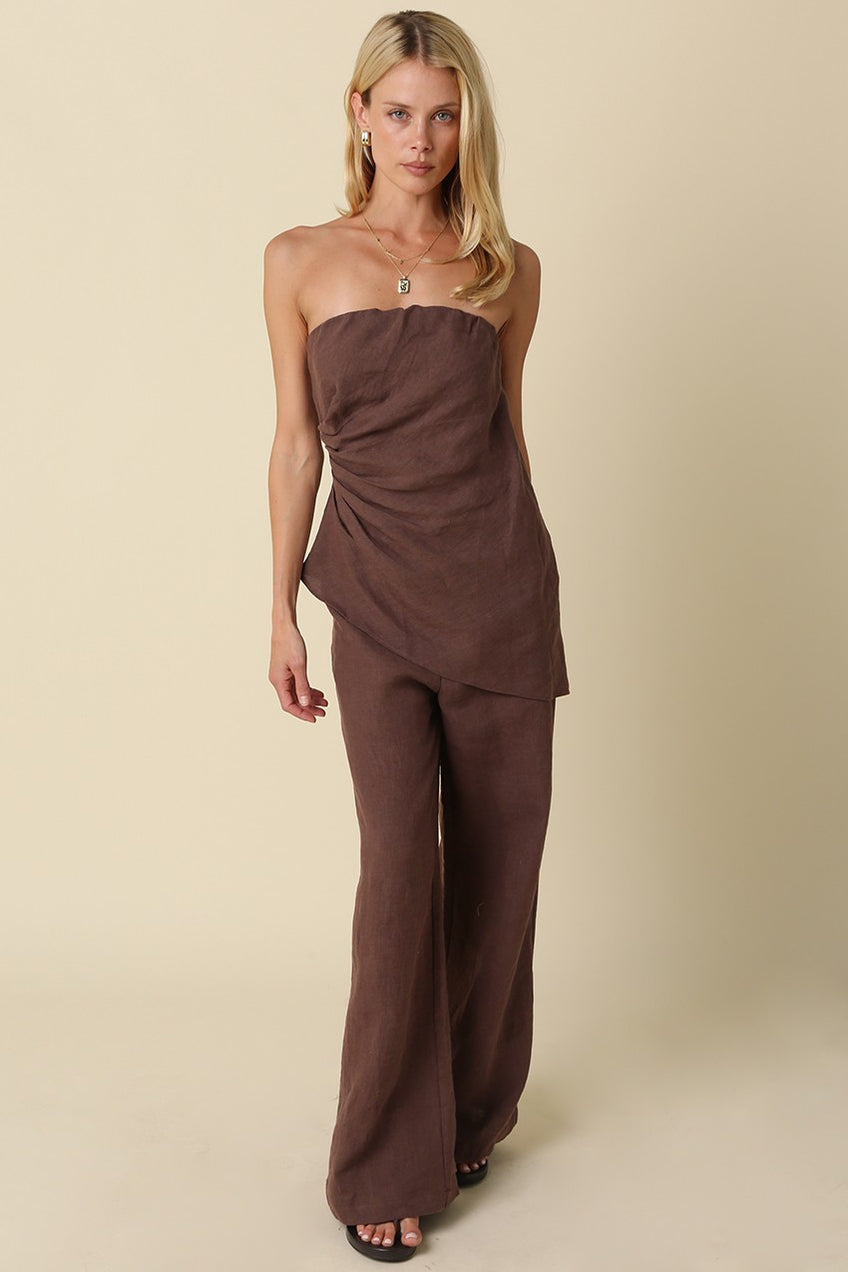 Rita Wide Leg Linen Pant