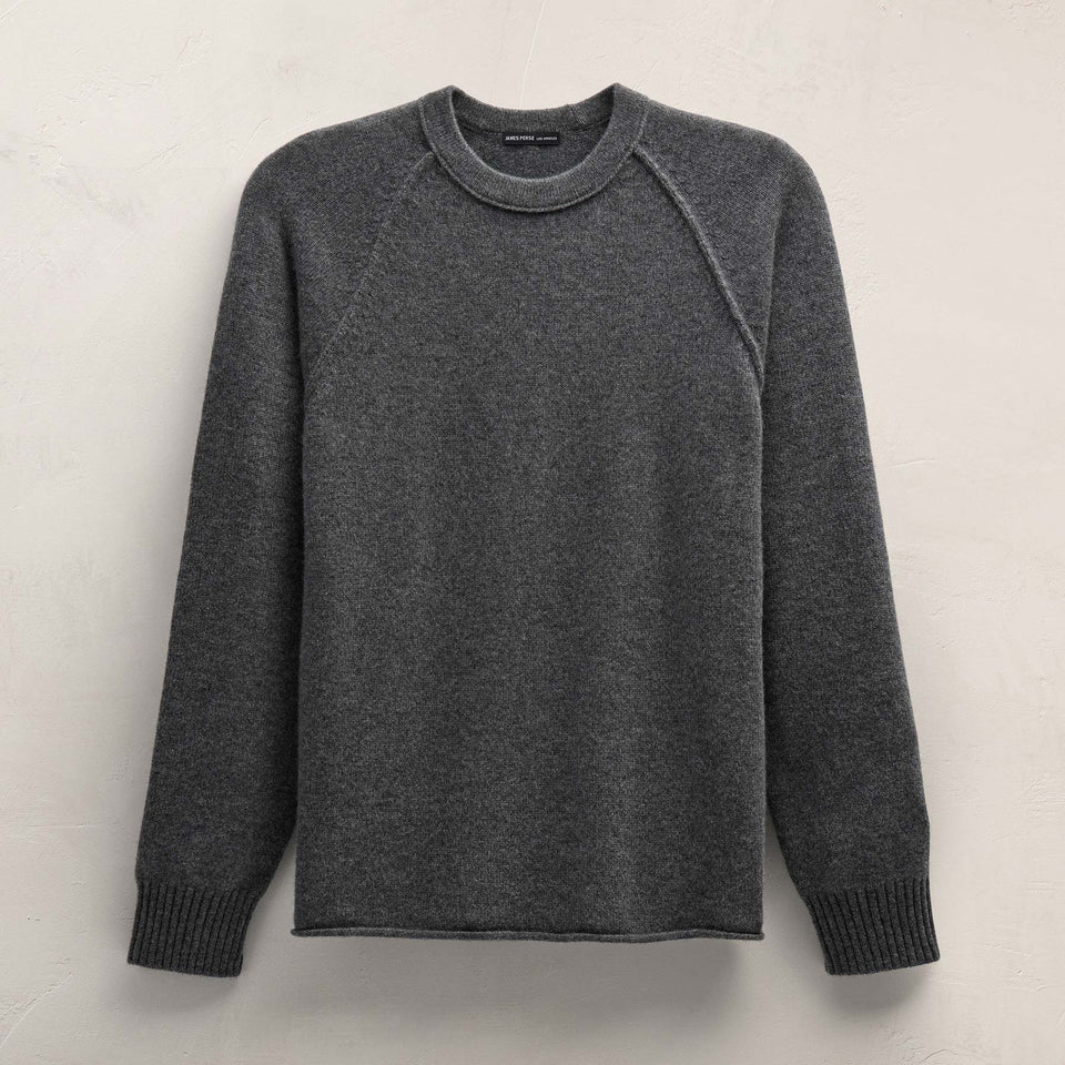 Grey Cashmere Crew Sweater