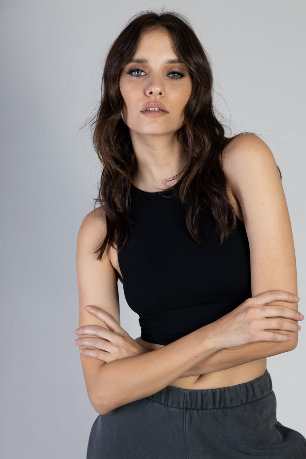 Run Away Crop Top Black