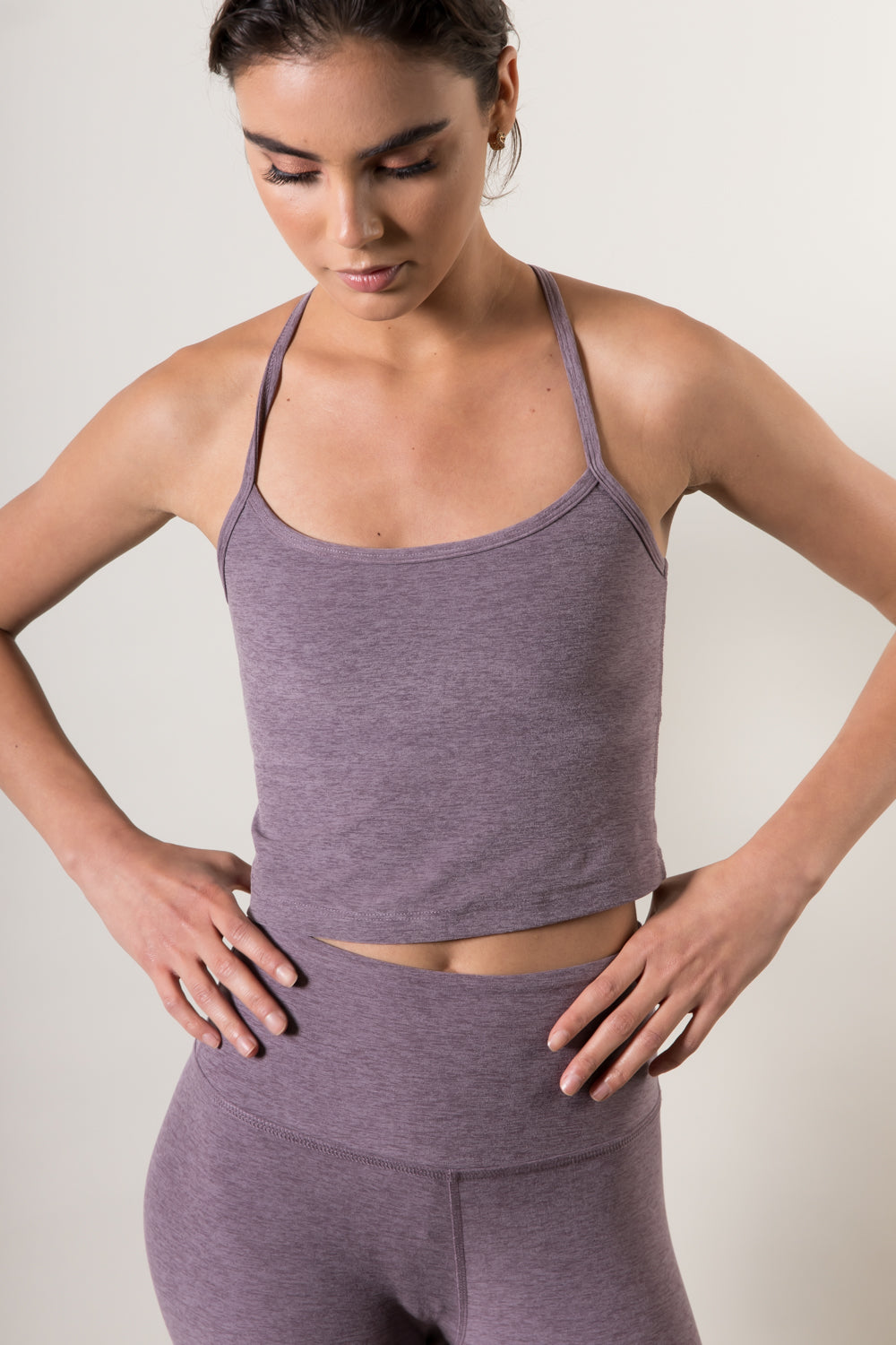 Spacedye Slim Racerback Tank Silverberry