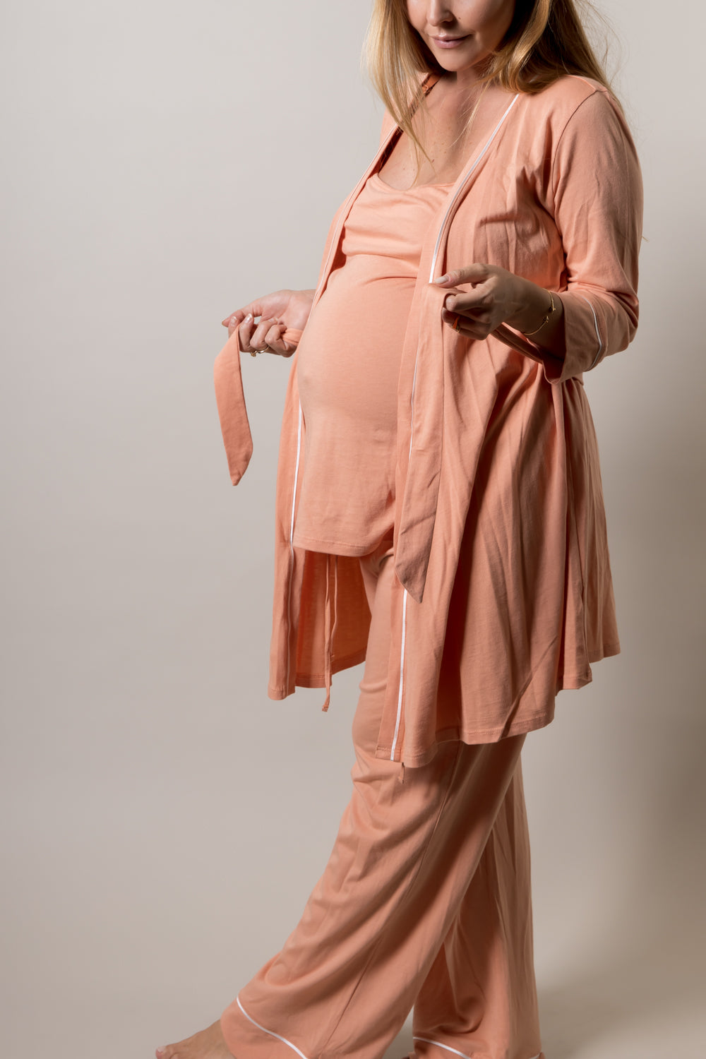 Bella Maternity 3 PJ Set Orange