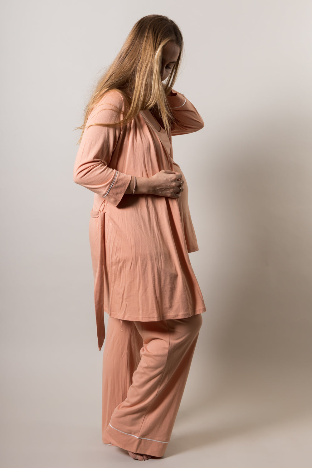 Bella Maternity 3 PJ Set Orange