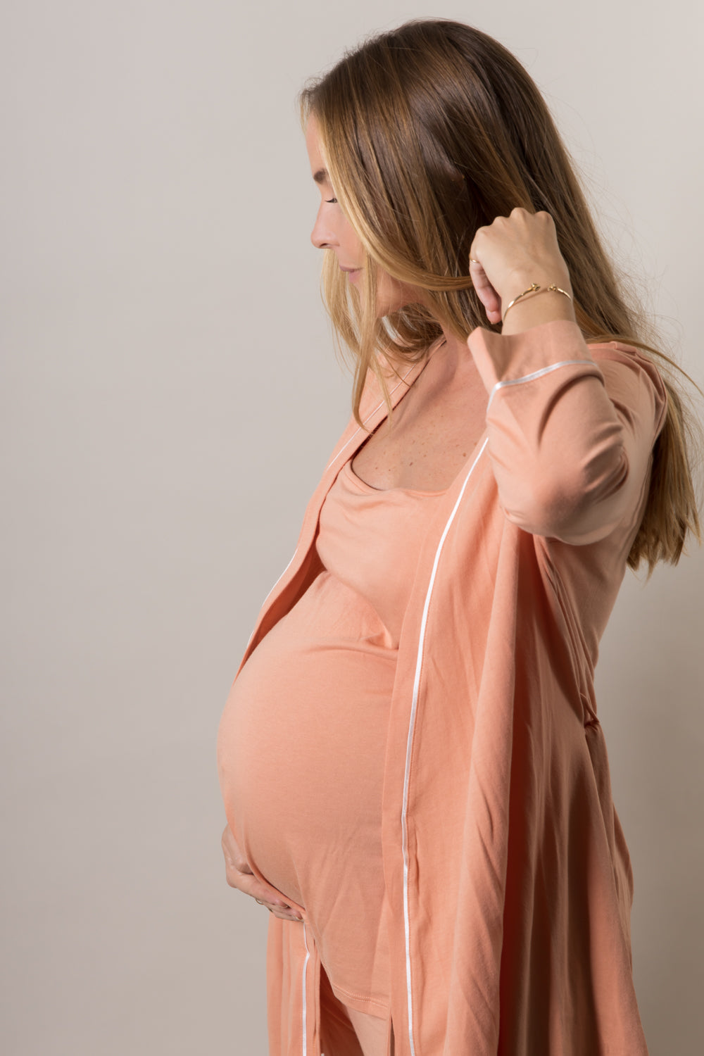 Bella Maternity 3 PJ Set Orange