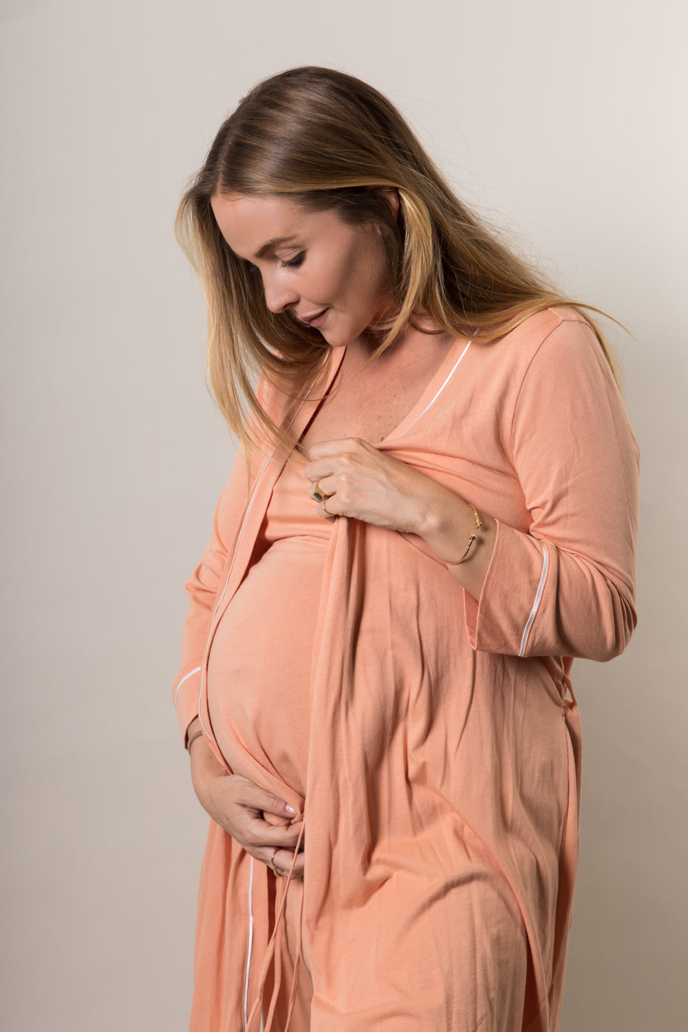 Bella Maternity 3 PJ Set Orange
