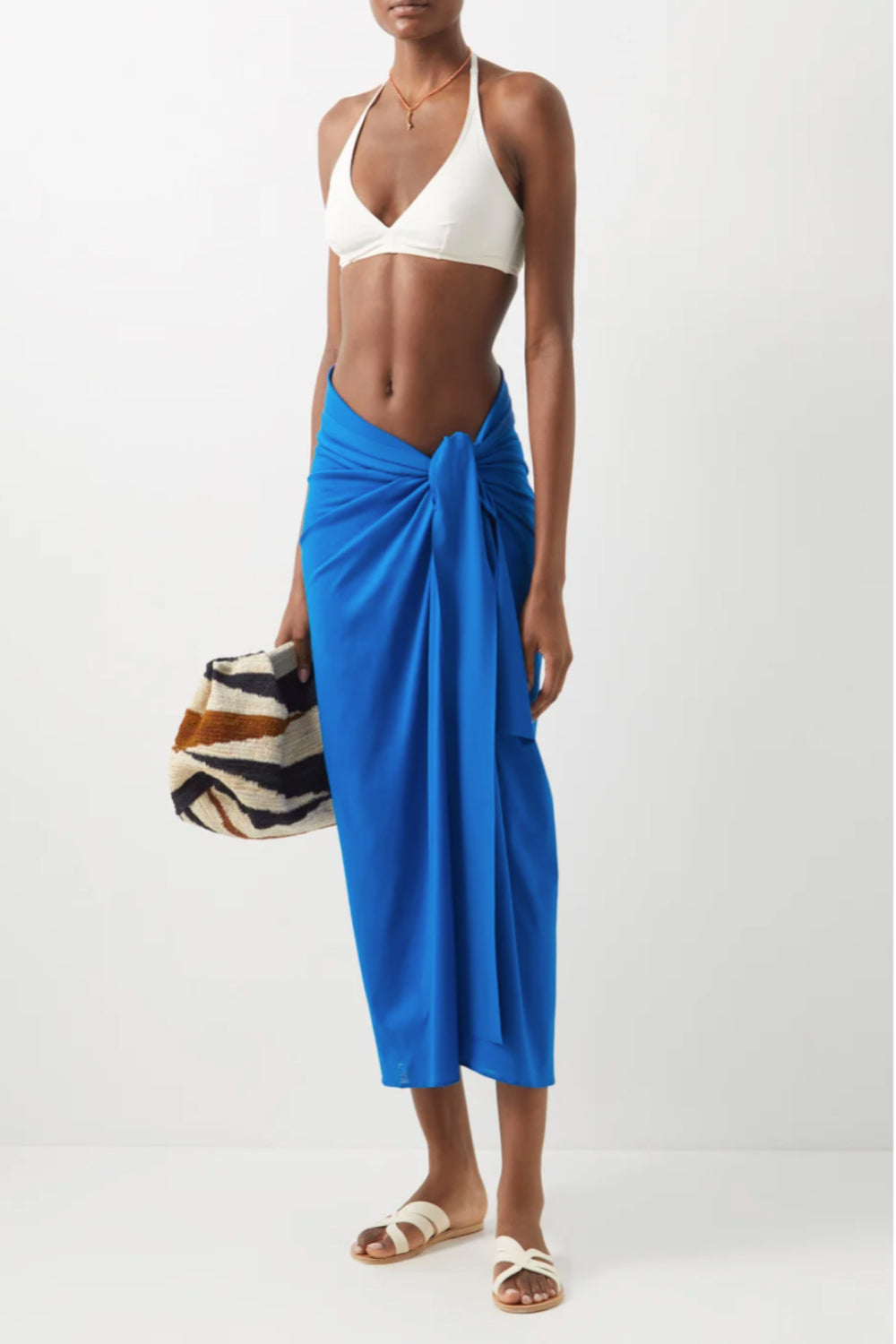 Minaci Natural Pareo Largo Deep Blue