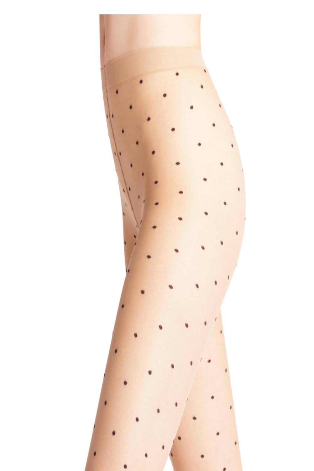 Dot Bicolor Tights Powder
