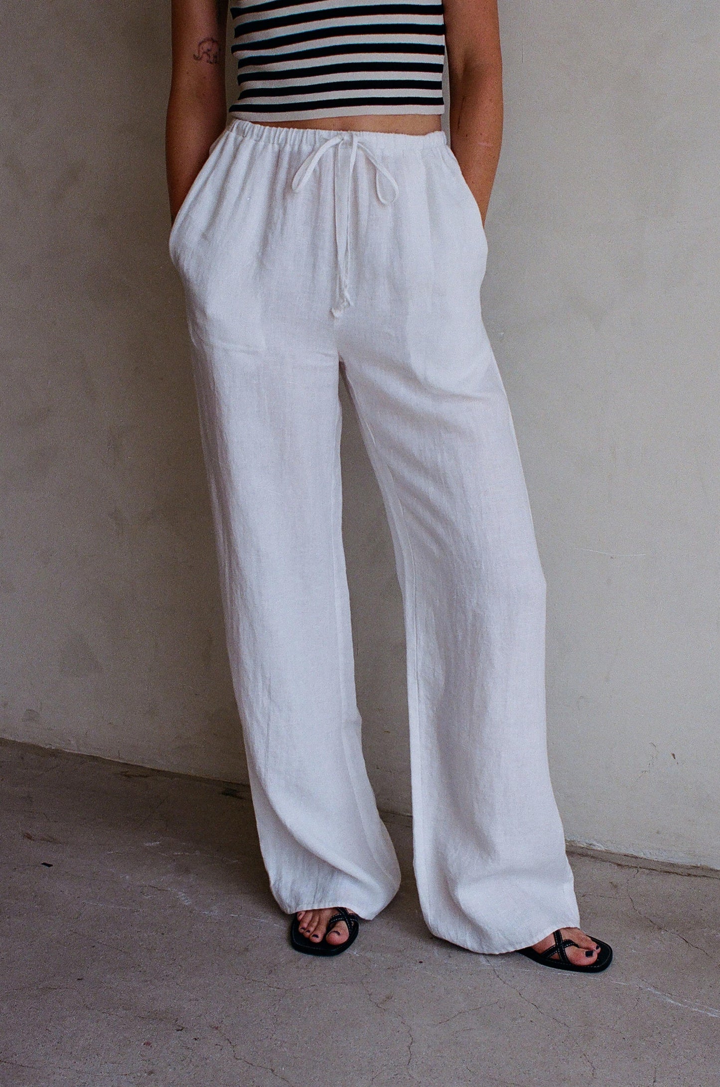 The Novah Pants White