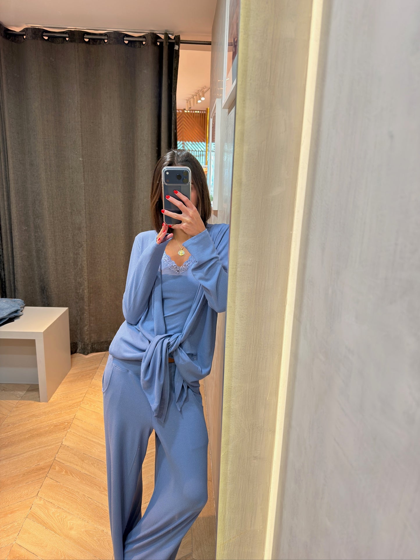 Iconic Cami and Flared leg pant Waffle Set