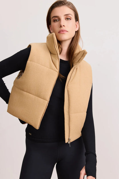 Izzy Zip Up Vest Camel