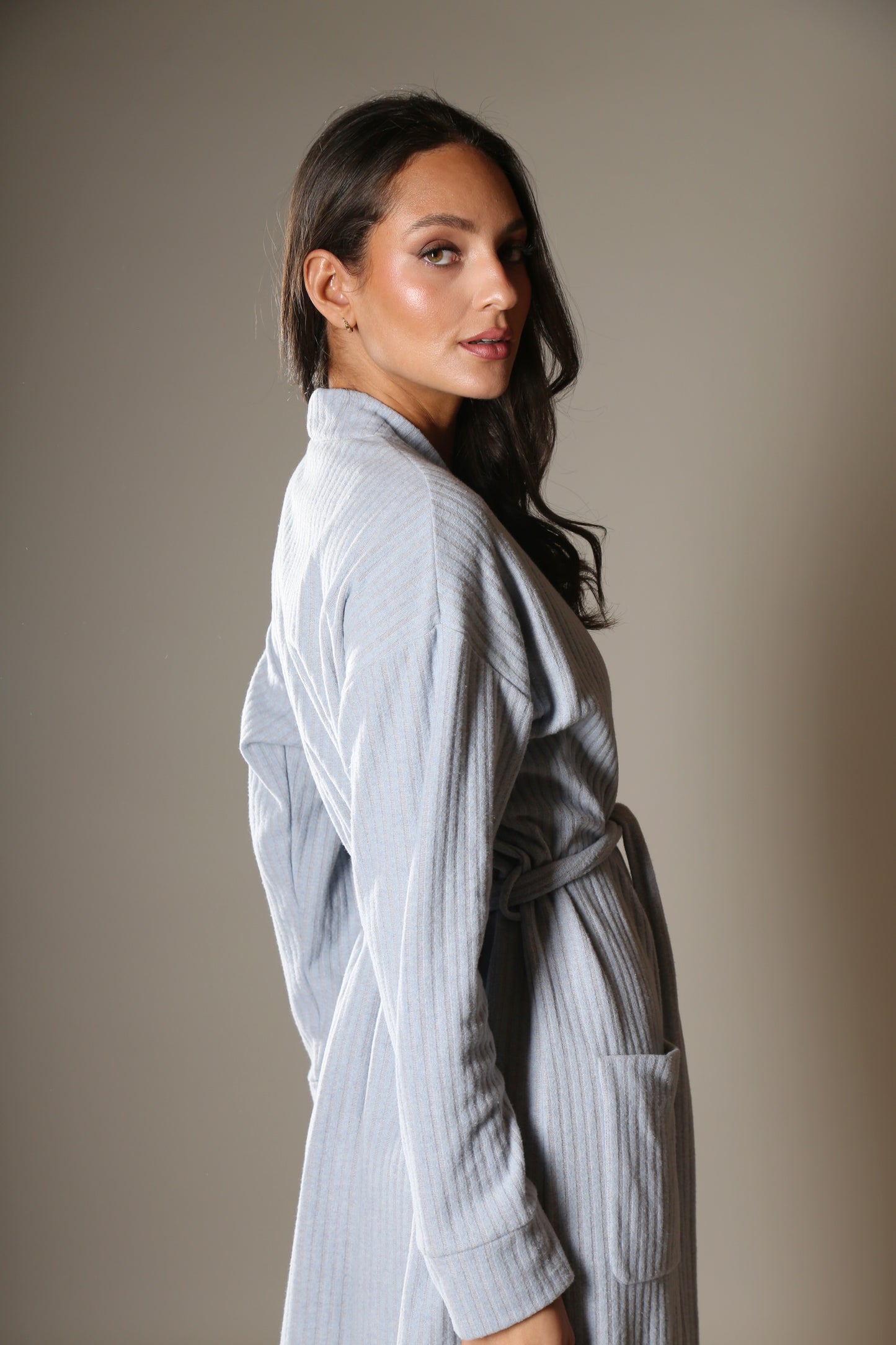 Robe Drop Stitch Pearl