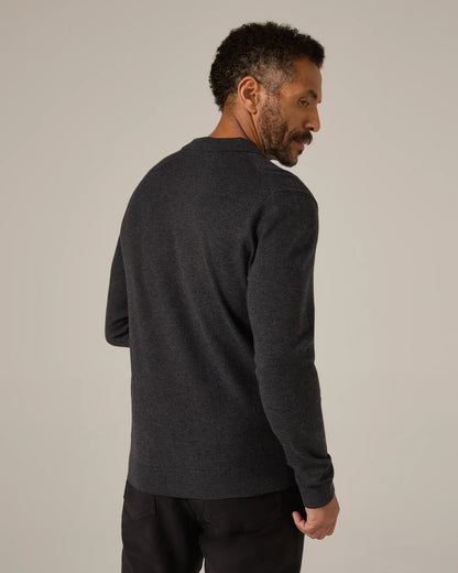 Belford Long Sleeve Sweater Polo Charcoal