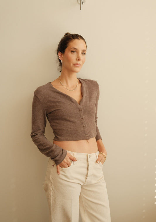 Lauren Crop Cardigan II Brown