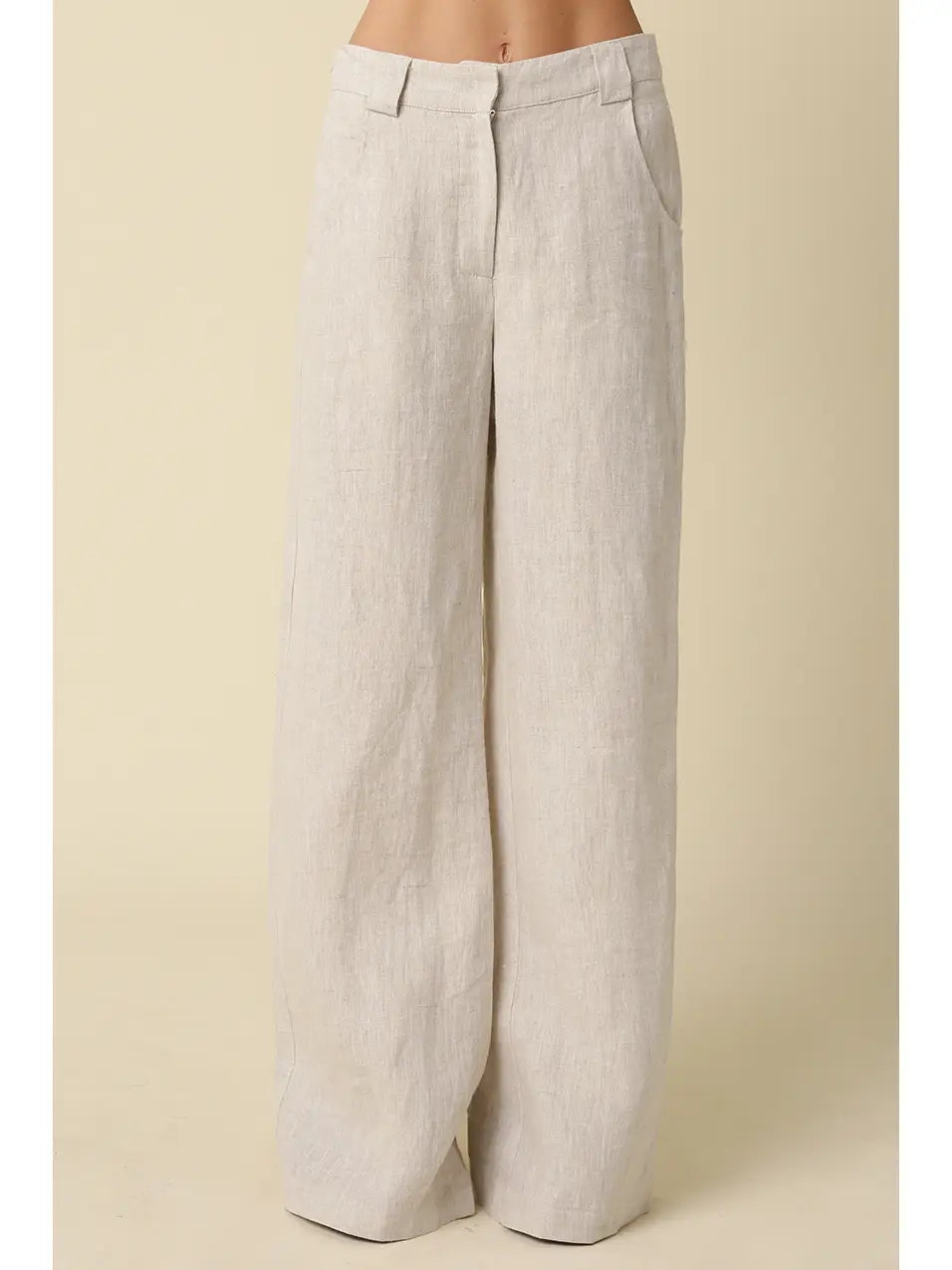 Reba Wide Leg Linen Pant