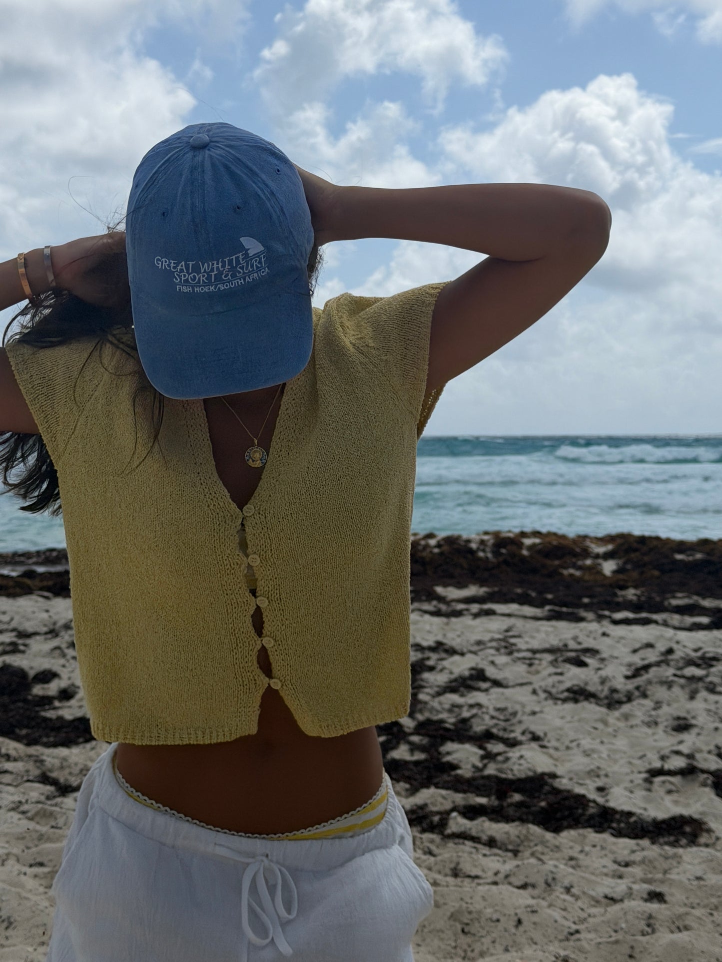 Cap Sleeve Button Top