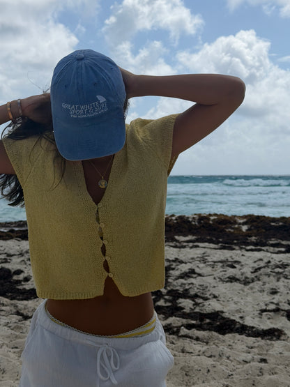 Cap Sleeve Button Top