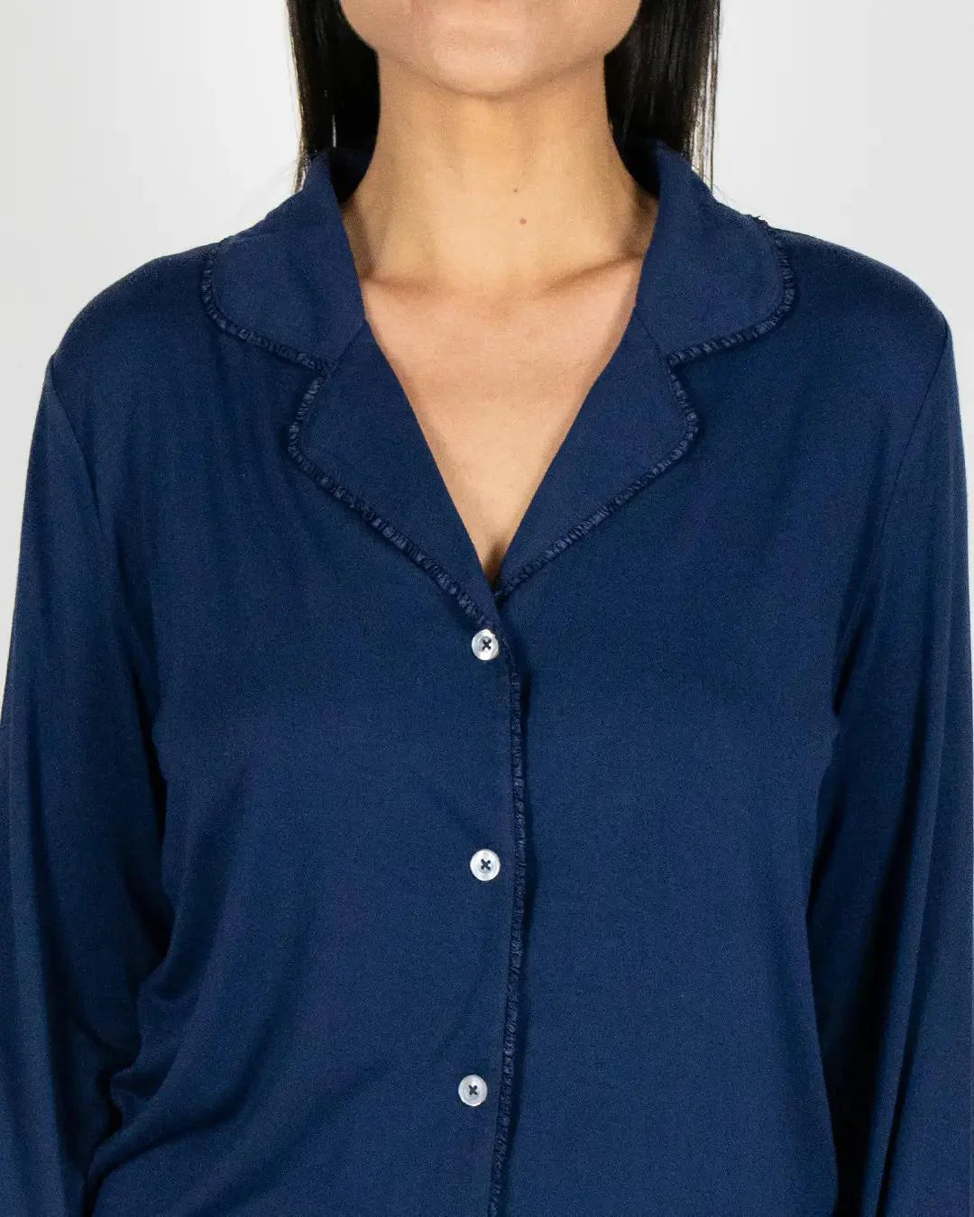 Grace Long Pajama Set Navy