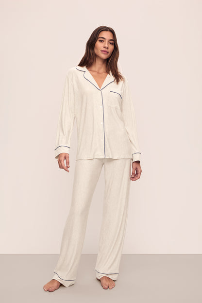 Gisele Printed Long Pj Set Heritage Stripe