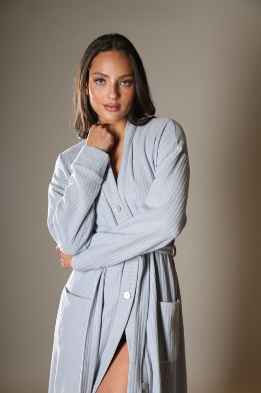 Robe Drop Stitch Pearl