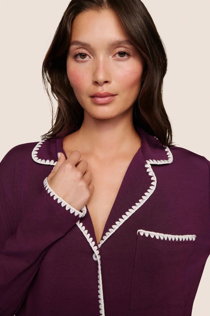Frida Long PJ Set Plum